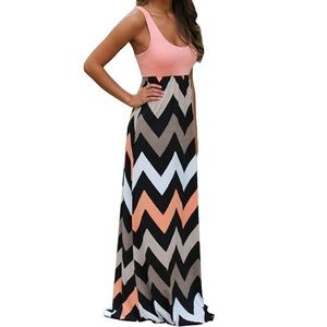 Small chevron maxi dress
